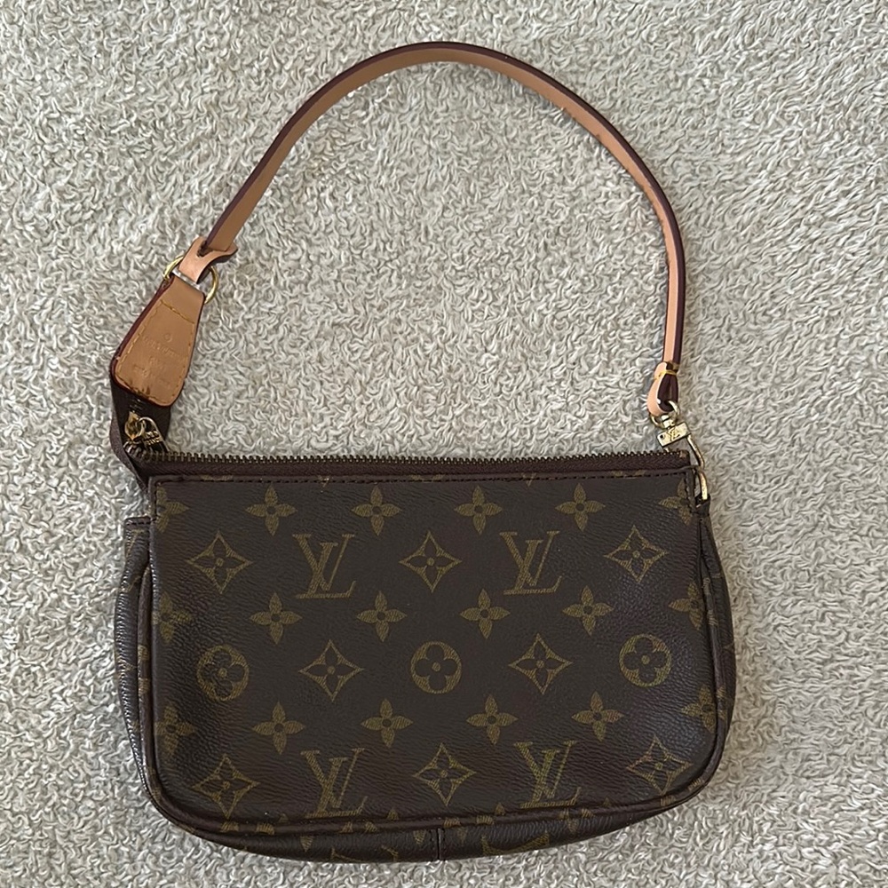 Louis Vuitton Brown Monogram Pochette Shoulder Bag